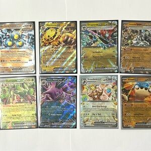 Set of 8 Electivire Nidoking Dragapult Ogerpon Klawf EX Pokémon Cards NM